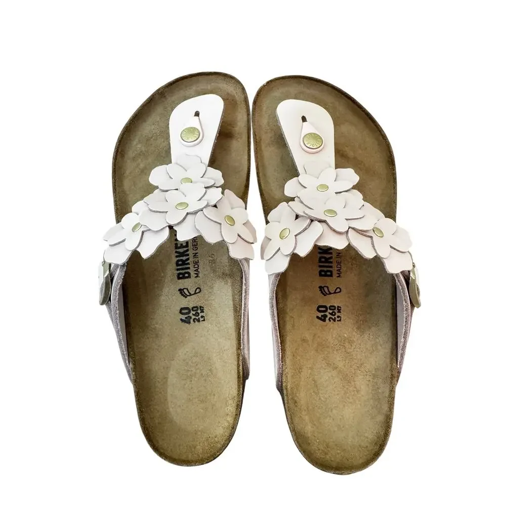 Birkenstock Gizeh Flowers Sandals  Gizeh Color: Light Rose Size 40/ 9-9.5